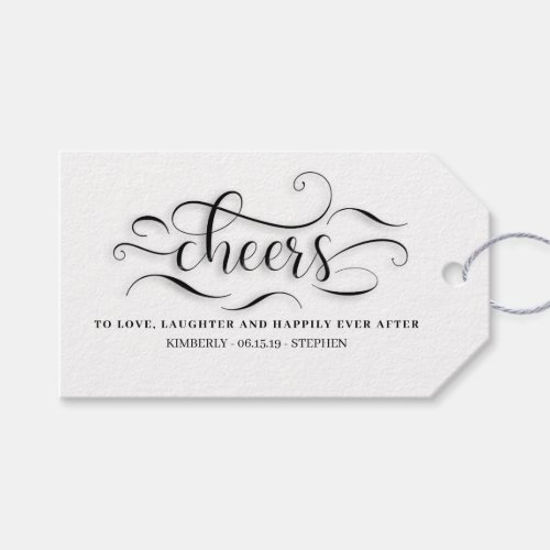 Cheers to Happily Ever After Wedding Gift Tags