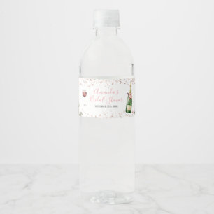 Cheers to Love Blush Pink Bridal Shower Water Bottle Label