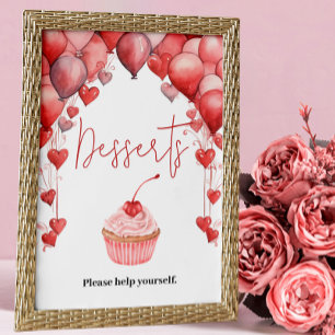 Cheers to Love Bridal Shower Desserts & Sweets Poster