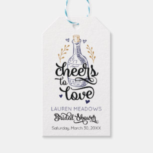 Cheers to Love Bridal Shower Favor Tag
