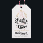 Cheers to Love Bridal Shower Favor Tag<br><div class="desc">Celebrate the bride with this fun bridal shower favor tag.</div>