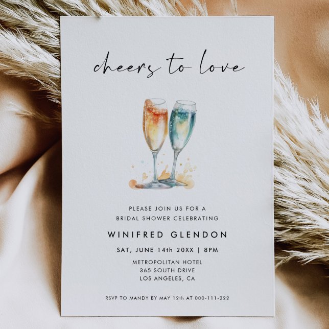 Cheers to Love Bridal Shower Invitation (Creator Uploaded)