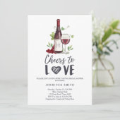 Cheers to Love Bridal shower invite Wine Tasting (Standing Front)