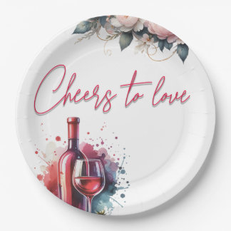 Cheers To Love Bridal Shower Plate