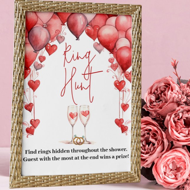 Cheers to Love Bridal Shower Ring Hunt Game Poster (Creator Uploaded)