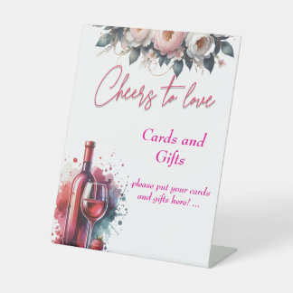 Cheers to Love Bridal Shower Tabletop Signs
