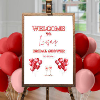 Cheers to Love Bridal Shower Welcome Sign