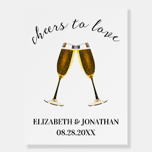 Cheers To Love Champagne Glasses Foam Board