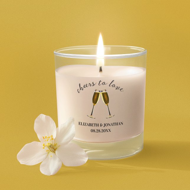 Cheers To Love Champagne Glasses Scented Candle (Creator Uploaded)