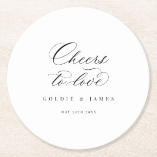 Cheers to Love Coasters Wedding Party Table Decor