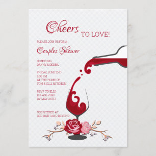 Cheers to Love Couples Bridal Shower Invitation