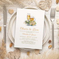 Cheers to Love Couples Wedding Shower Invitation