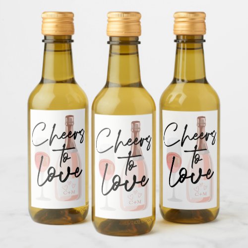 Cheers to Love Custom Bridal Shower Favor Wine Label