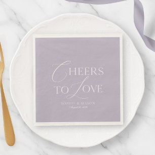 Cheers to Love Elegant Wedding Napkins