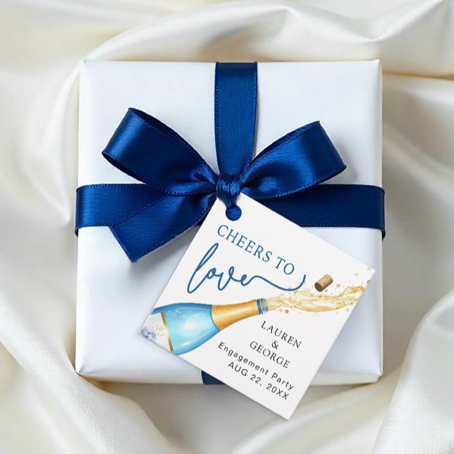 Cheers to Love Engagement Party Favor Tag (Cheers to love - favor tag)