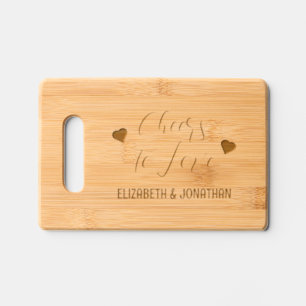 Cheers to Love Engraved Cutting Board