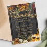 Cheers to Love fall wood floral engagement party Invitation