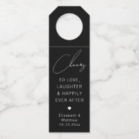 Cheers To Love Laughter & Happily | Black Wedding