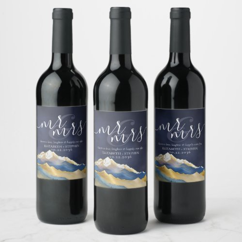 Cheers to Love Laughter Happily Ever After Wedding Wine Label