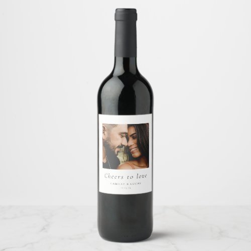 Cheers To Love Personalized Wedding Favors  Wine L Wine Label