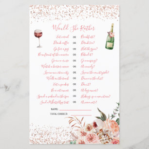 Cheers to Love Pink Bridal Shower Would She Rather