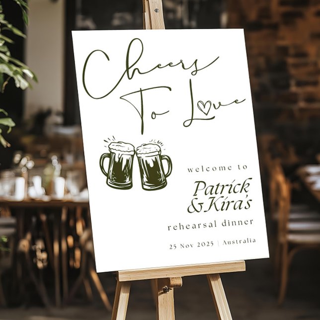 Cheers to Love Rehearsal Dinner Welcome Sign Templ (Creator Uploaded)