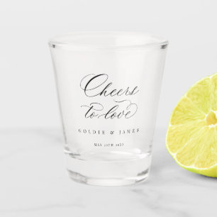 Cheers to Love Shot Glass Wedding Party Favor Gift