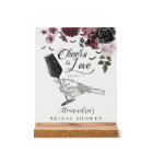 Cheers to Love Skeleton Hand Floral Gothic Bridal