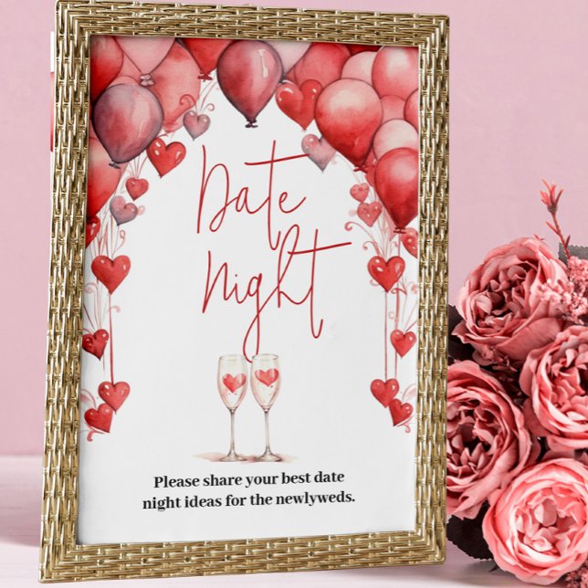 Cheers to Love Sweetheart Bridal Shower Date Night Poster (Creator Uploaded)
