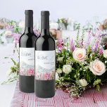 Cheers to Love Watercolor Mountain Wedding Wine Label<br><div class="desc">Cheers to Love Mountain Wedding wine bottle label with idyllic country landscape of blue ridge mountains and pink wildflower meadow. Beautiful nature inspired scenic design - perfect for outdoor destinations, mountain lakeside and country park retreats or dusty blue grey and pink color themes. Please browse my Mountain Meadow collection for...</div>