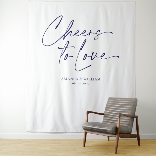  "Cheers to Love"  Wedding Backdrop (In Situ)