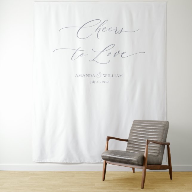  "Cheers to Love"  Wedding Backdrop (In Situ)
