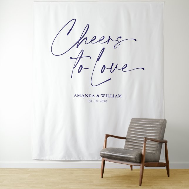 "Cheers to Love"  Wedding Backdrop (In Situ)