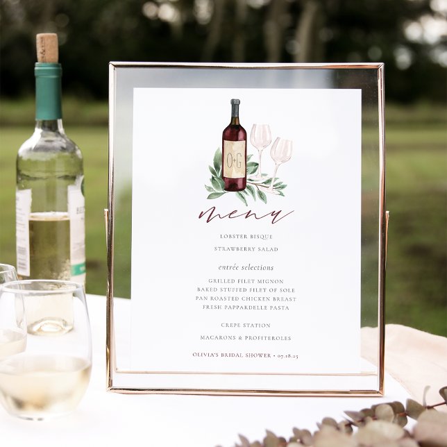 Cheers to Love Wedding Event or Shower Menu Sign (Creator Uploaded)
