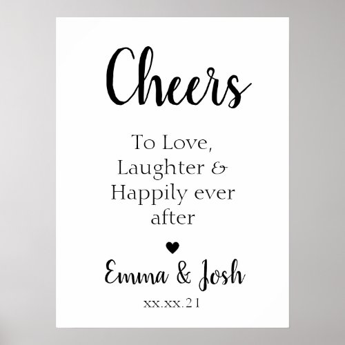 Cheers to Love Wedding Poster