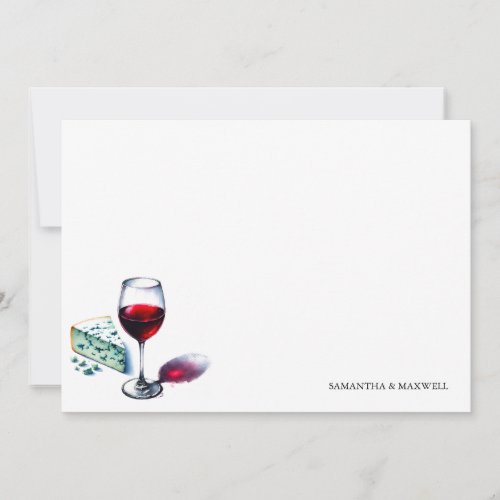 Cheers to Love Wine Lovers Wedding Note Card
