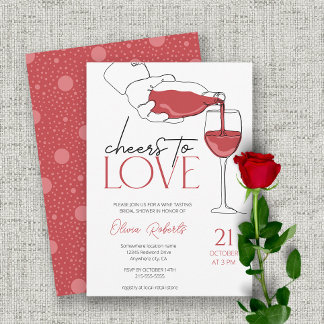 Cheers to Love | Wine Tasting Bridal Shower Invitation