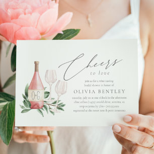Cheers to Love Wine Tasting Bridal Shower Invitation