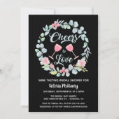 Cheers to Love Wine Tasting Bridal Shower Invites (Front)