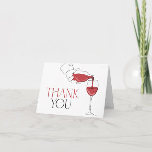 Cheers to Love Wine Tasting Bridal Shower Letterpress Thank You Card