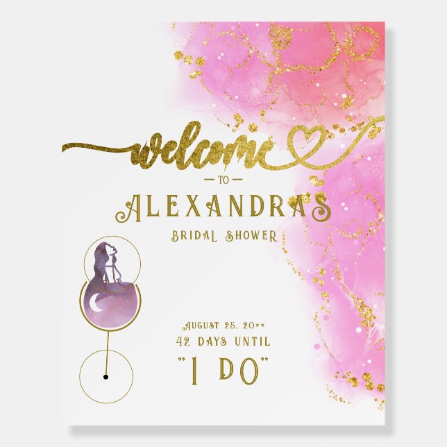 Cheers To Love Wine Tasting Bridal Shower Welcome Foam Board (Front)