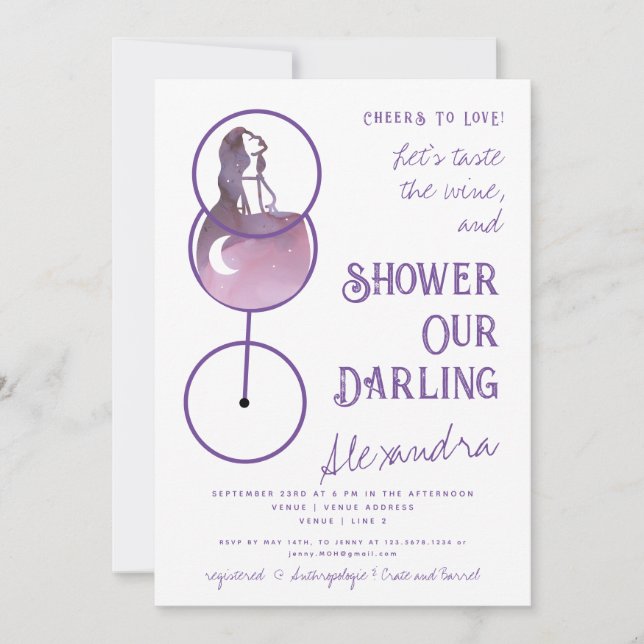Cheers To Love Wine Tasting Budget Bridal Shower Invitation (Front)
