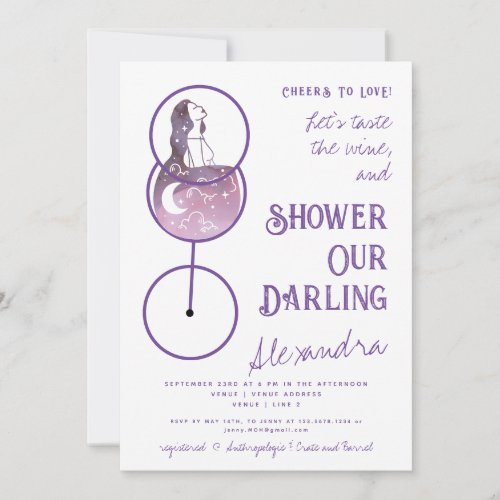 Cheers To Love Wine Tasting Budget Bridal Shower Invitation