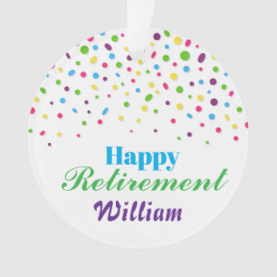 Cheers to New BeginningsColorful Happy Retirement Ornament