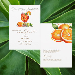 Cheers to Our Bride-to-be Aperol Spritz Bridal  Invitation