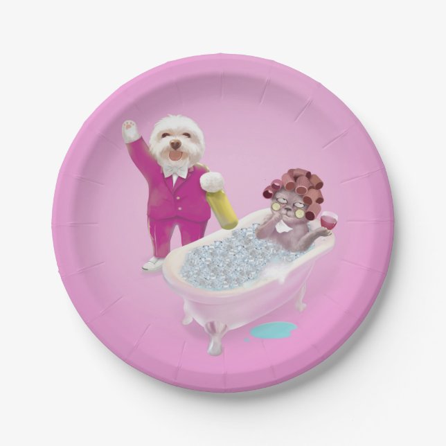 Cheers to Relaxation Paper Plates (Front)