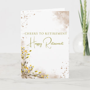 Cheers to Retirement Elegant Retirement Gift Card
