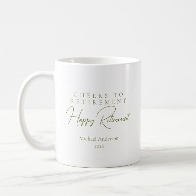 Cheers to Retirement Gift Coffee Mug (Left)