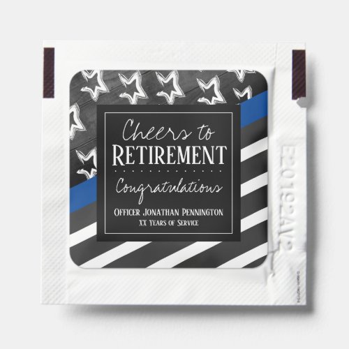 Cheers to Retirement Police Officer Hand Sanitizer Packet