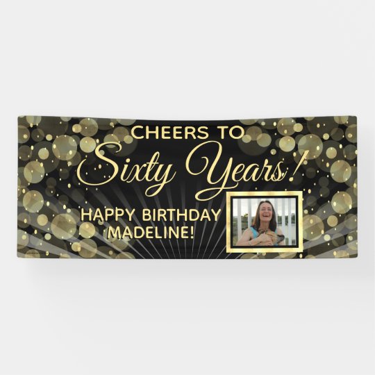 Cheers To Sixty Years 60th Birthday Party Photo Banner Zazzle Com